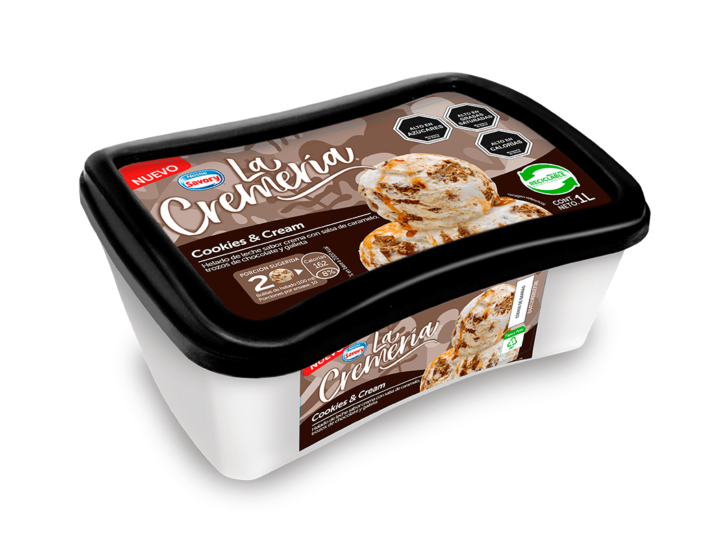 Helado LA CREMERÍA® Cookies&Cream 1L | Savory®